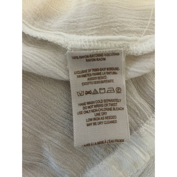 Free People Diamond Embroidered Peasant Long Sleeve Tunic Dress Top Size Medium - Picture 11 of 12